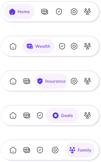Famli Mobile App Bottom Nav Bar