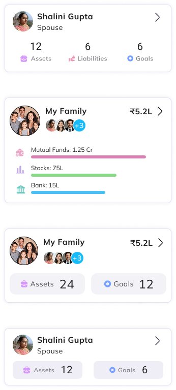 Famli Mobile App Cards