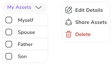 Famli Mobile App Dropdown